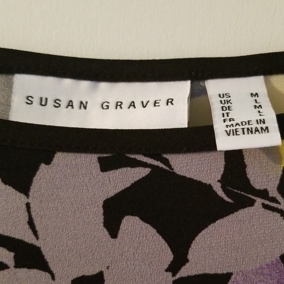 Susan Graver Beautiful Colorful Blouse - Picture 4 of 5